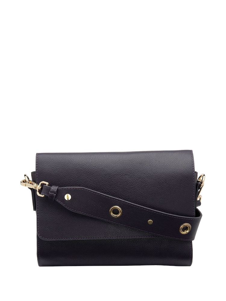 Lotus Purple Leather Handbag - Image 1 of 4