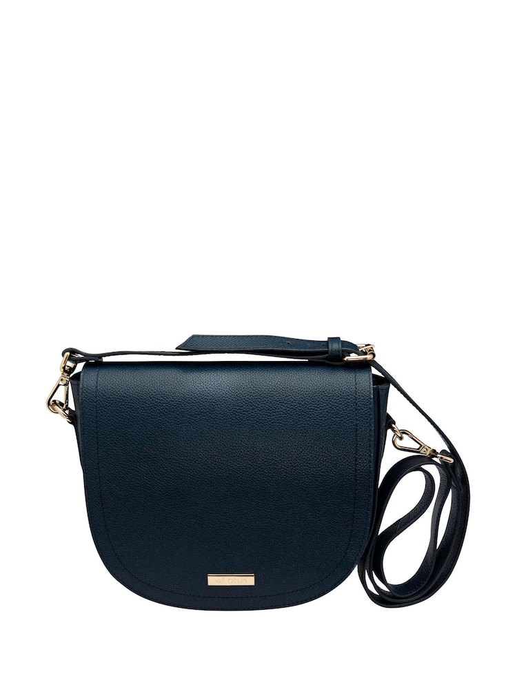 Lotus Blue Leather Saddle Bag - Image 1 of 4