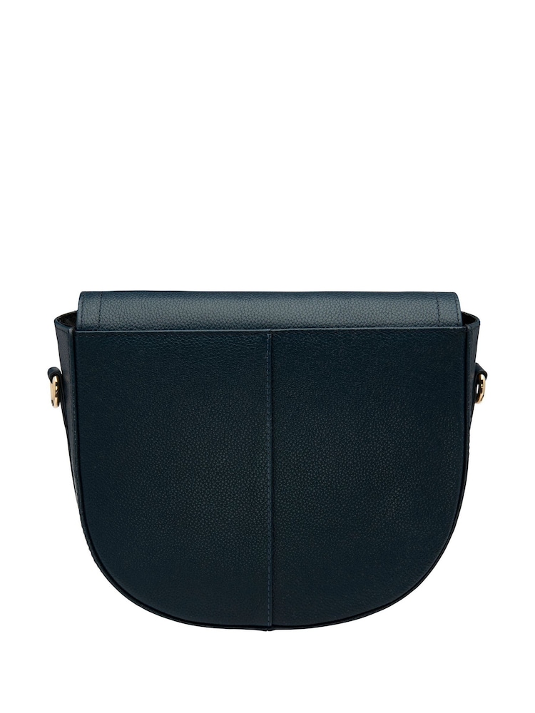 Lotus Blue Leather Saddle Bag - Image 2 of 4