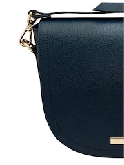 Lotus Blue Leather Saddle Bag - Image 4 of 4