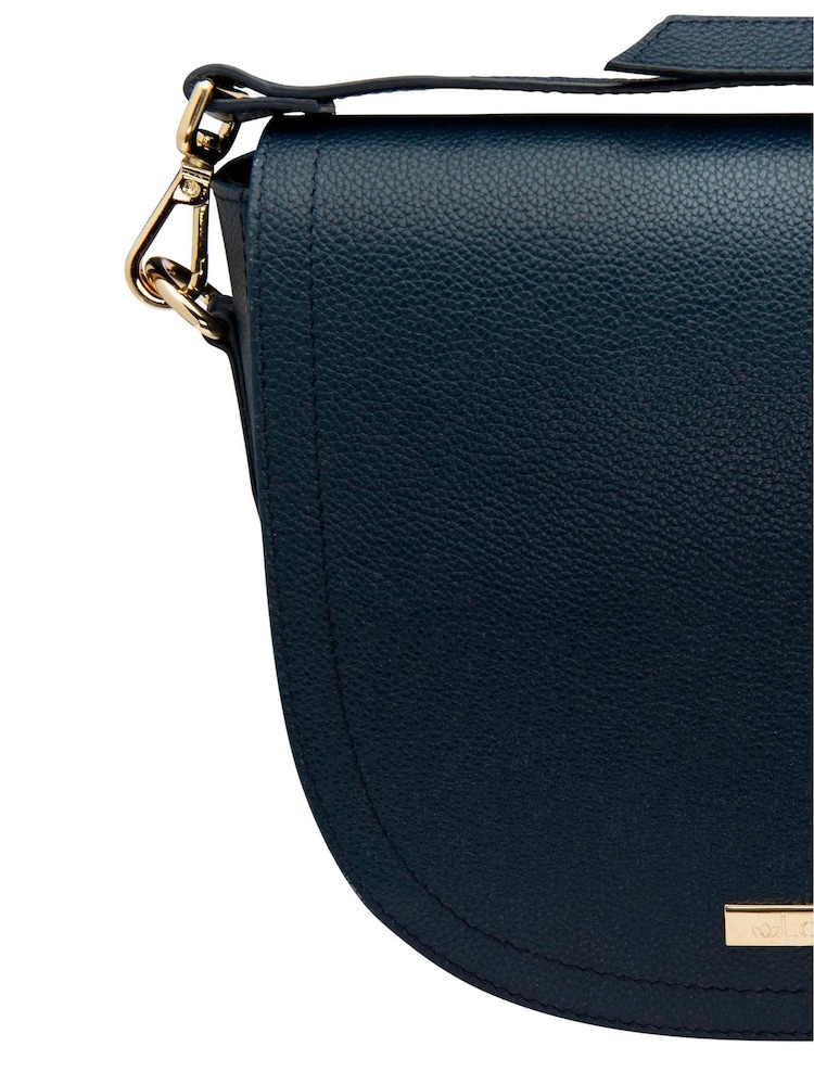 Lotus Blue Leather Saddle Bag - Image 4 of 4 Lotus Blue Leather Saddle Bag - Image 4 of 4