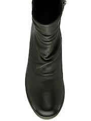 Lotus Green Leather Wedge Ankle Boots - Image 4 of 4