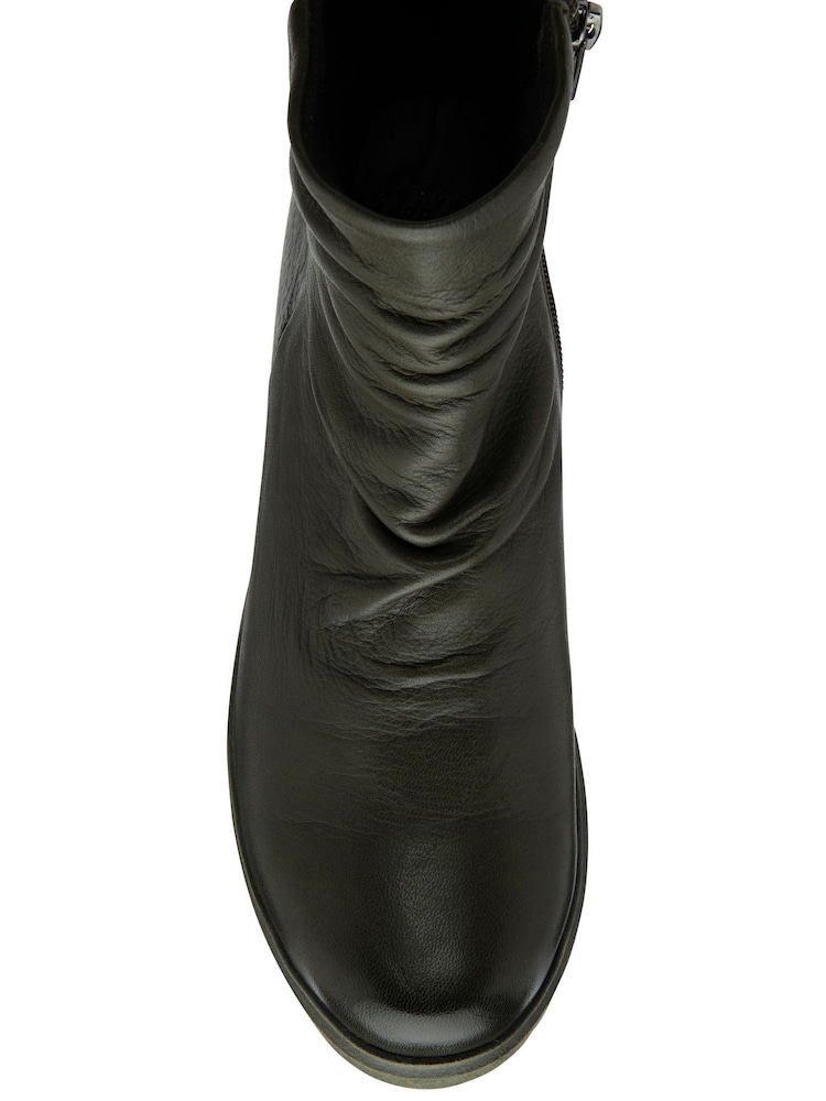 Lotus Green Leather Wedge Ankle Boots - Image 4 of 4 Lotus Green Leather Wedge Ankle Boots - Image 4 of 4