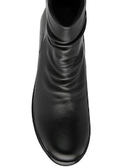 Lotus Black Leather Wedge Ankle Boots - Image 4 of 4