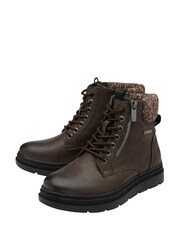 Lotus Brown Zip-Up Ankle Boots - Image 2 of 4