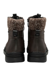 Lotus Brown Zip-Up Ankle Boots - Image 3 of 4