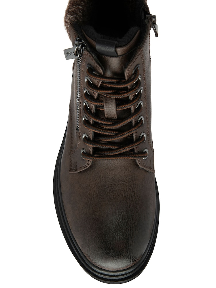 Lotus Brown Zip-Up Ankle Boots - Image 4 of 4
