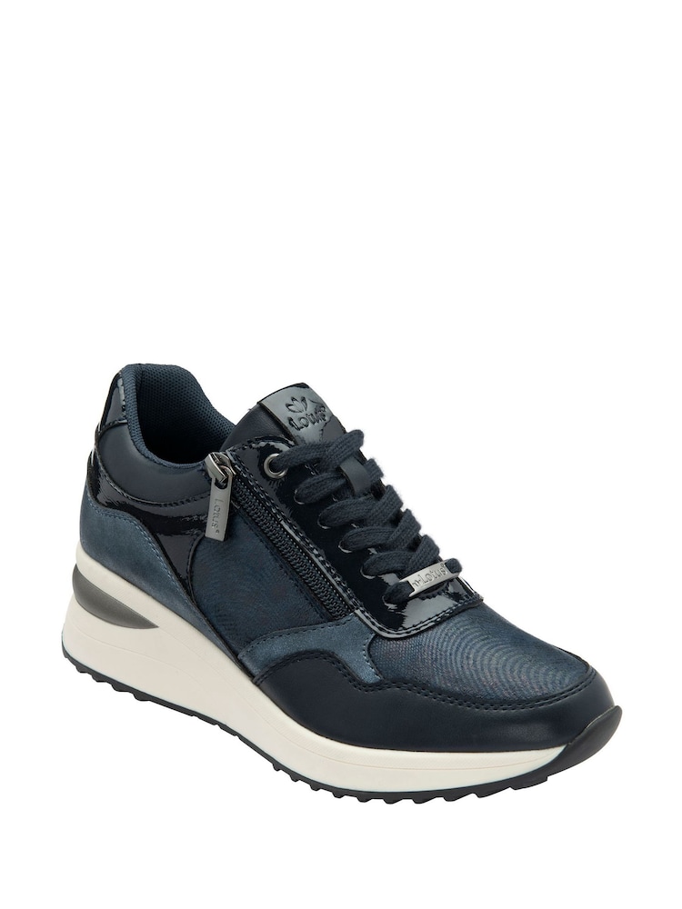 Lotus Blue Zip-Up Wedge Trainers - Image 1 of 4 Lotus Blue Zip-Up Wedge Trainers - Image 1 of 4