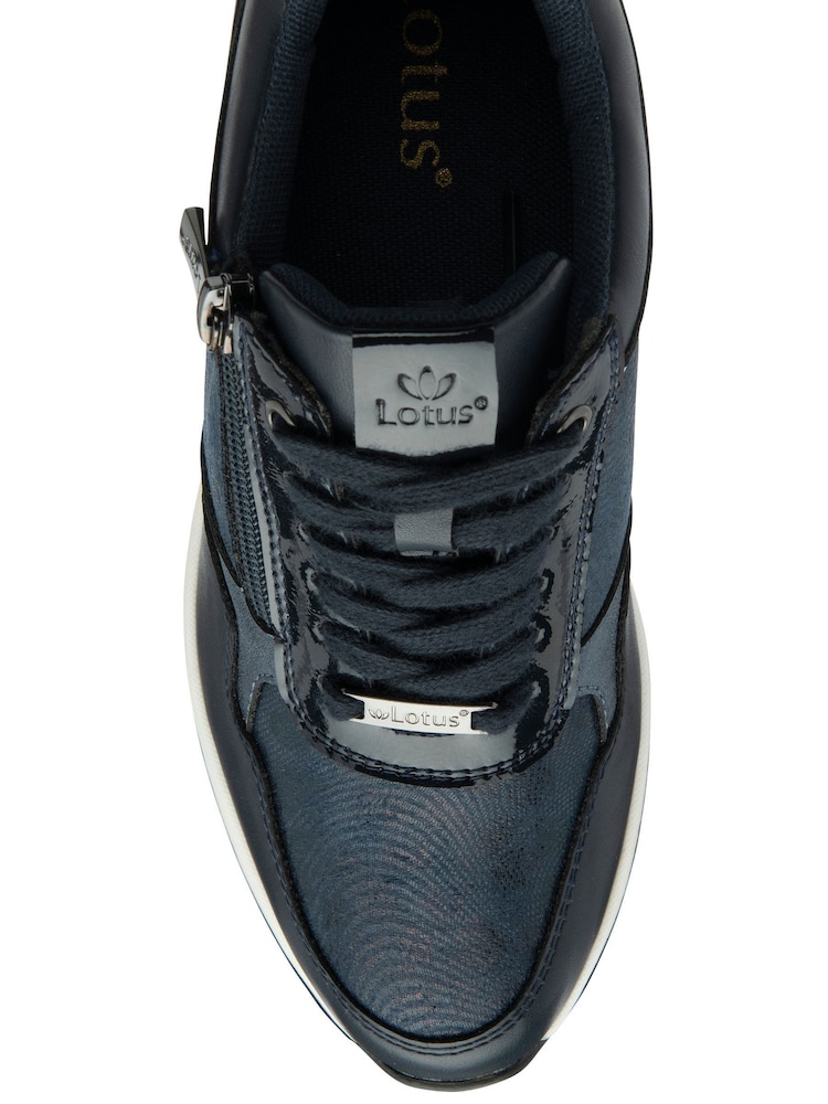 Lotus Blue Zip-Up Wedge Trainers - Image 4 of 4 Lotus Blue Zip-Up Wedge Trainers - Image 4 of 4