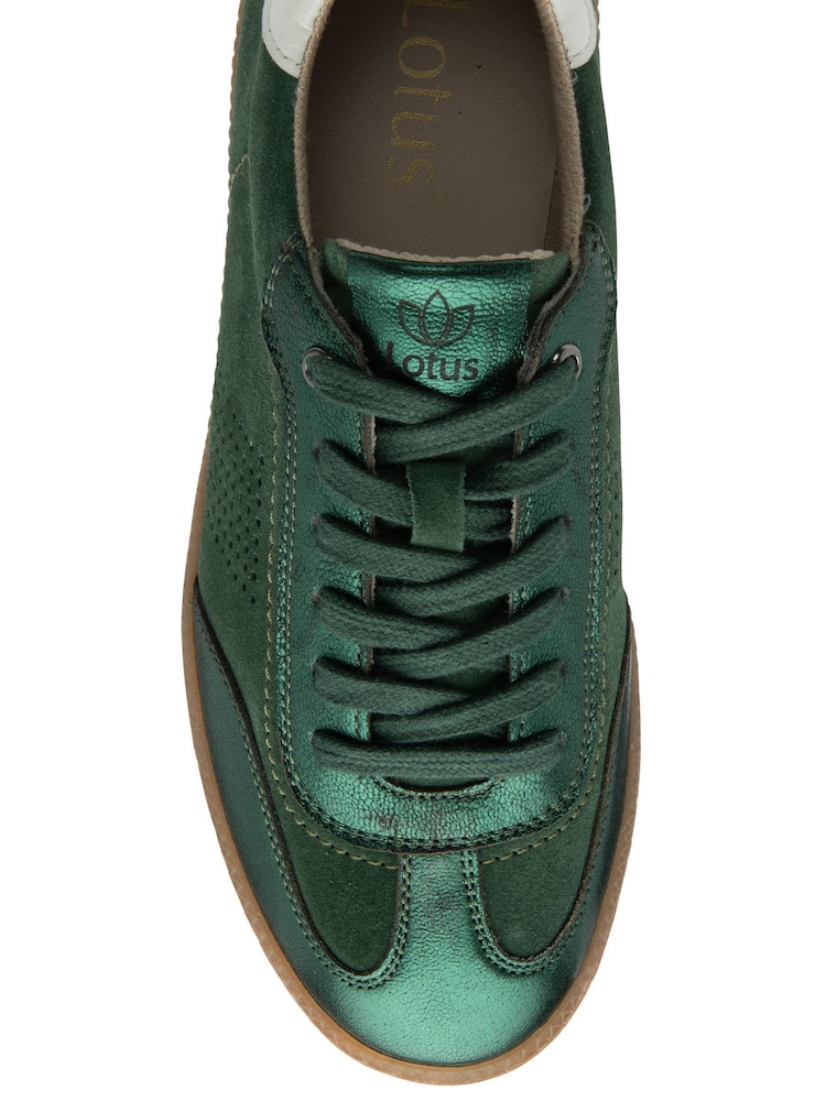 Lotus Green Leather Trainers - Image 4 of 4 Lotus Green Leather Trainers - Image 4 of 4