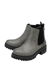 Lotus Grey Zip-Up Ankle Boots - Image 2 of 4