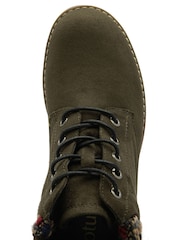 Lotus Green Textile Ankle Boots - Image 4 of 4
