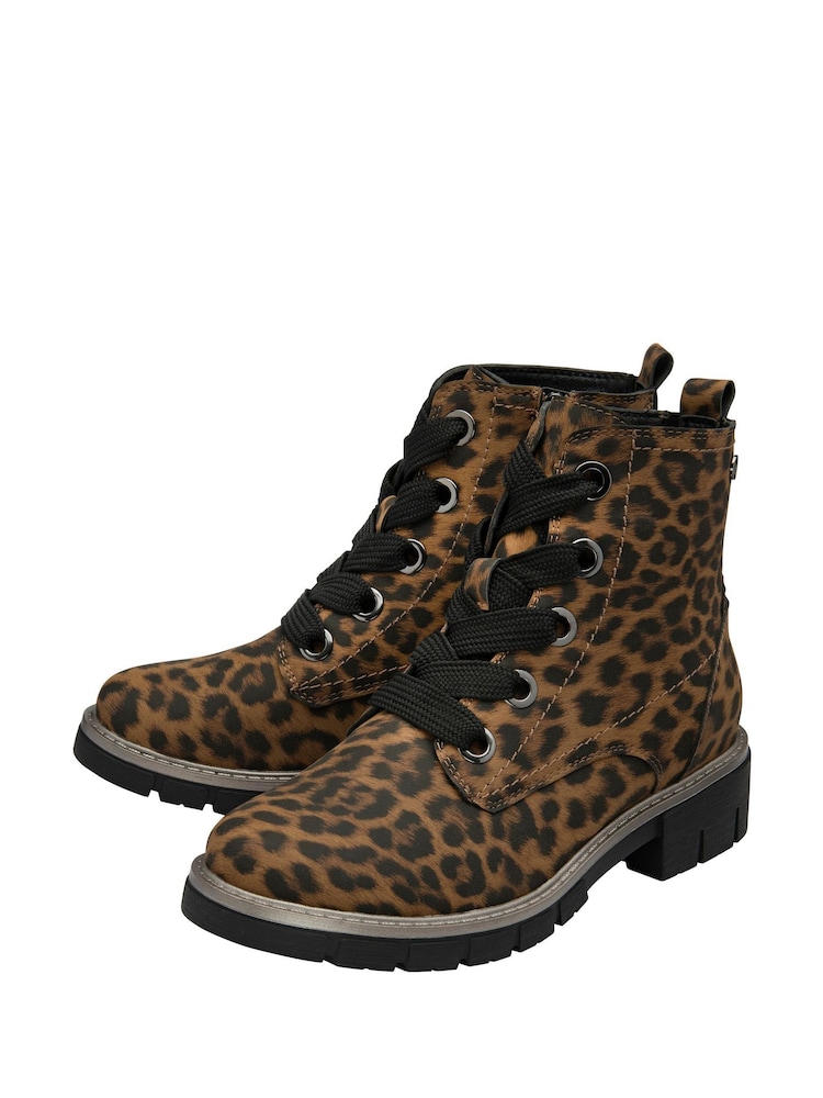 Lotus Print Zip-Up Ankle Boots - Imagem 2 de 4