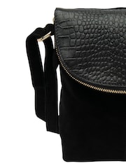 Lotus Black Suede Handbag - Image 4 of 4