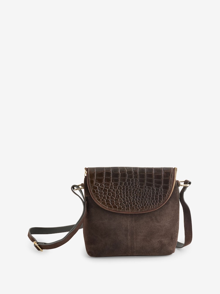Lotus Brown Suede Handbag - Image 1 of 1 Lotus Brown Suede Handbag - Image 1 of 1