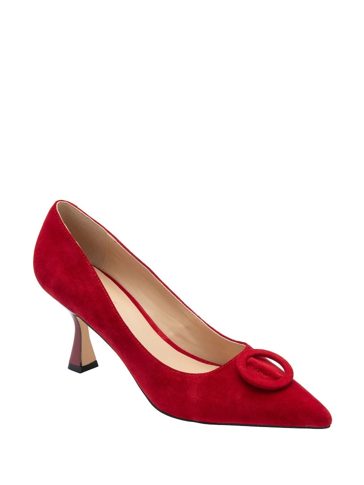 Lotus Red Suede Court Shoes - Image 1 of 4