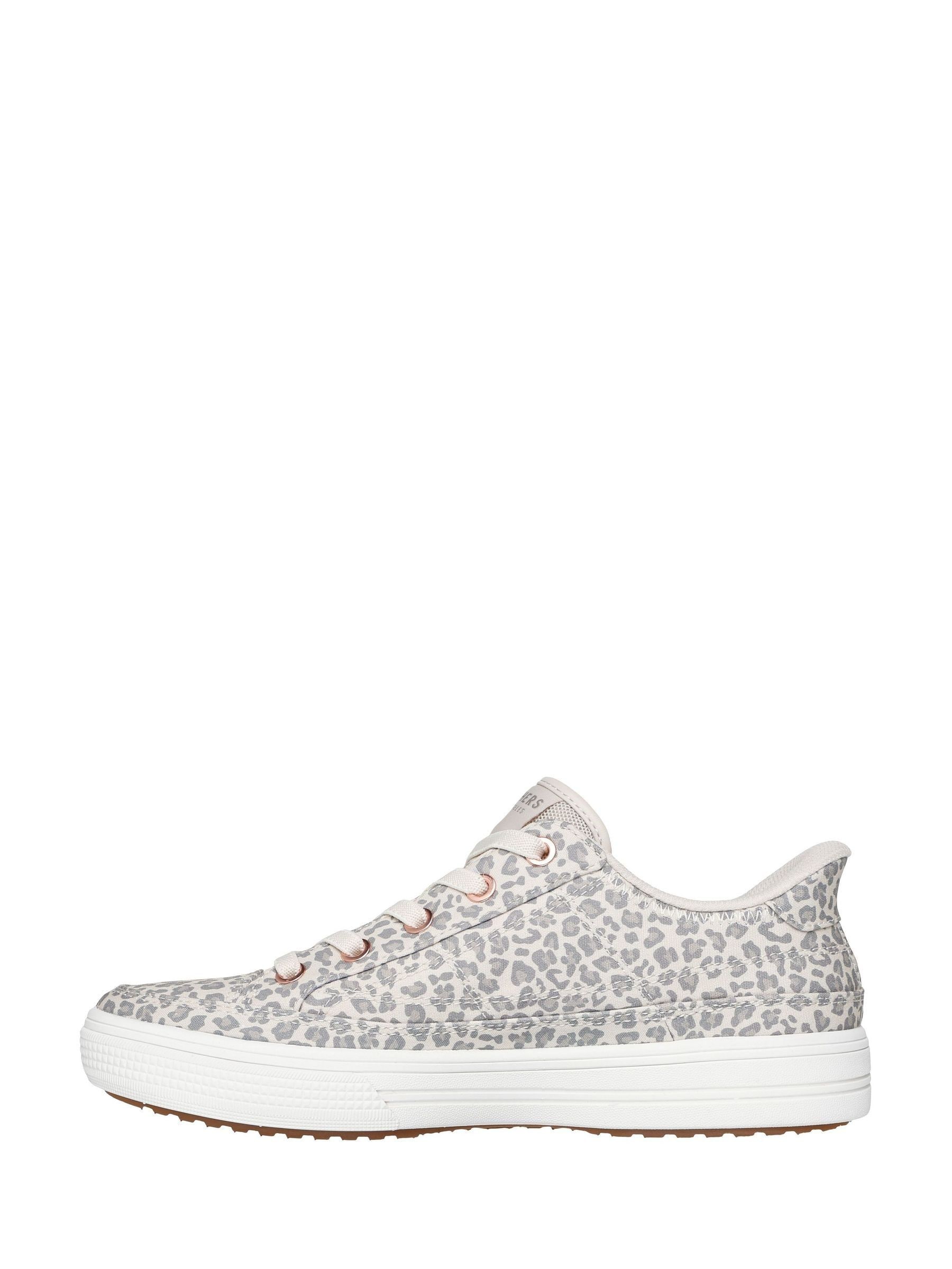 Buy Skechers Natural SlipIn Leopard Print Canvas Arcade Trainers