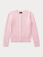 Polo Ralph Lauren Girls Cable Knit Cardigan - Imagen 4 de 6