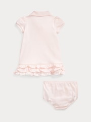 Polo Ralph Lauren Baby All-Over-Pony Print Polo Ruffle Dress Romper - Imagen 2 de 2