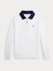 Weiß - Polo Ralph Lauren Technical Scuba Quarter Zip Sweatshirt - Bild 1 von 2