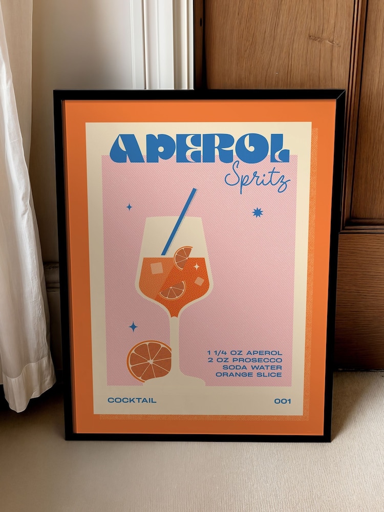 We Are Proper Good Orange Aperol Spritz Art Print - Image 1 of 4
