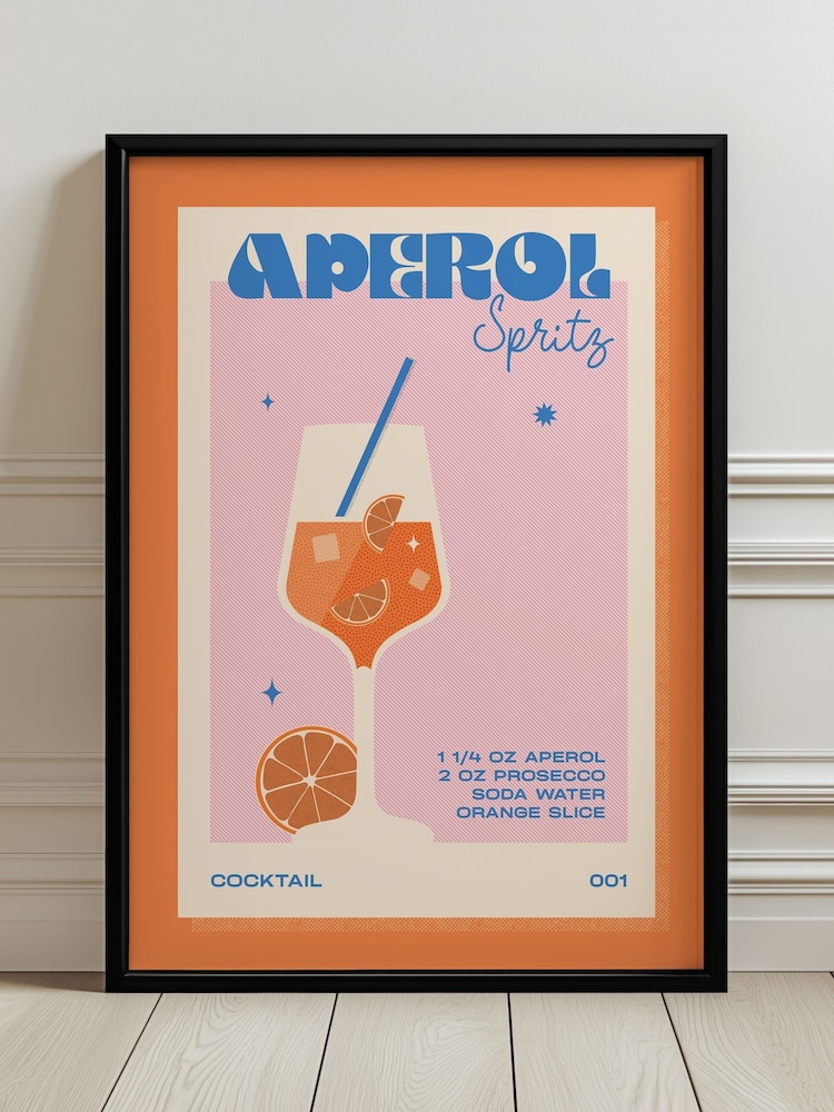 We Are Proper Good Orange Aperol Spritz Art Print - Image 2 of 4