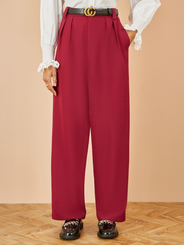 Yumi Red Wide Leg Trousers - Image 2 of 3 Yumi Red Wide Leg Trousers - Image 2 of 3