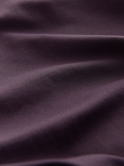 Plum Purple V-Neck Long Sleeve Soft Touch Polyamide Top - Image 7 of 8