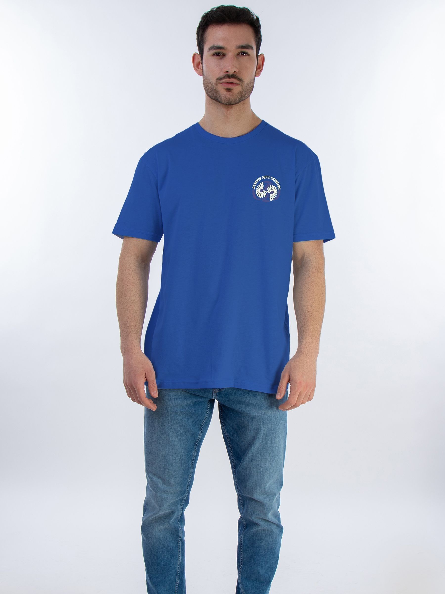 Buy Brands In Blue Always Keep Growing Graphic T-Shirt from Next USA