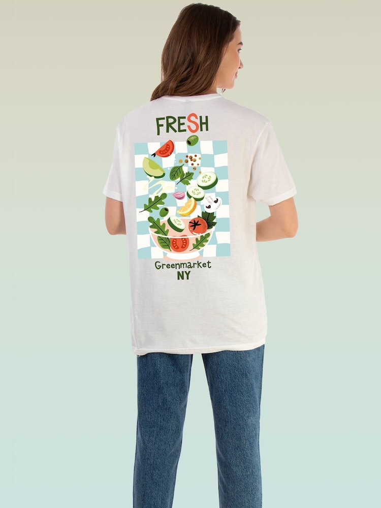 Brands In White Fresh Salad Graphic T-Shirt - Image 2 of 5