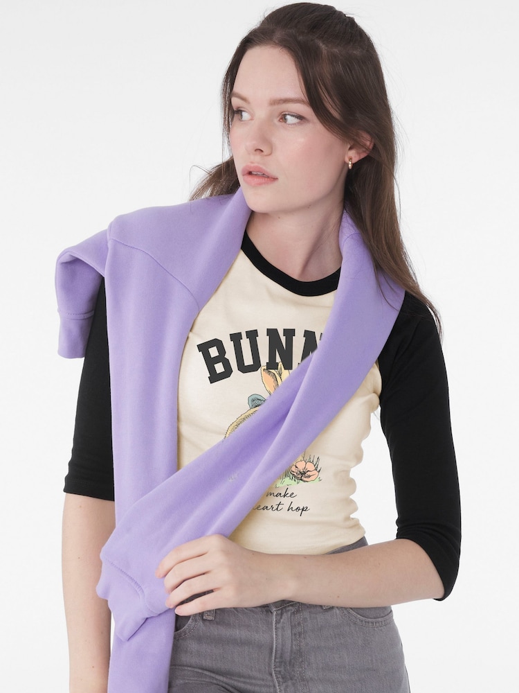 Brands In Natural Bunny Happy Graphic T-Shirt - Image 2 of 3