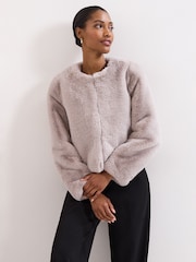 Phase Eight Grey Crystal Fur Coat - Image 1 of 7