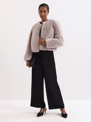 Phase Eight Grey Crystal Fur Coat - Image 3 of 7