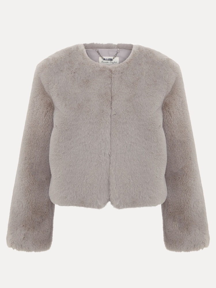 Phase Eight Grey Crystal Fur Coat - Image 7 of 7