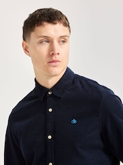 Scotch & Soda Blue Regular Fit Corduroy Shirt - Image 3 of 4