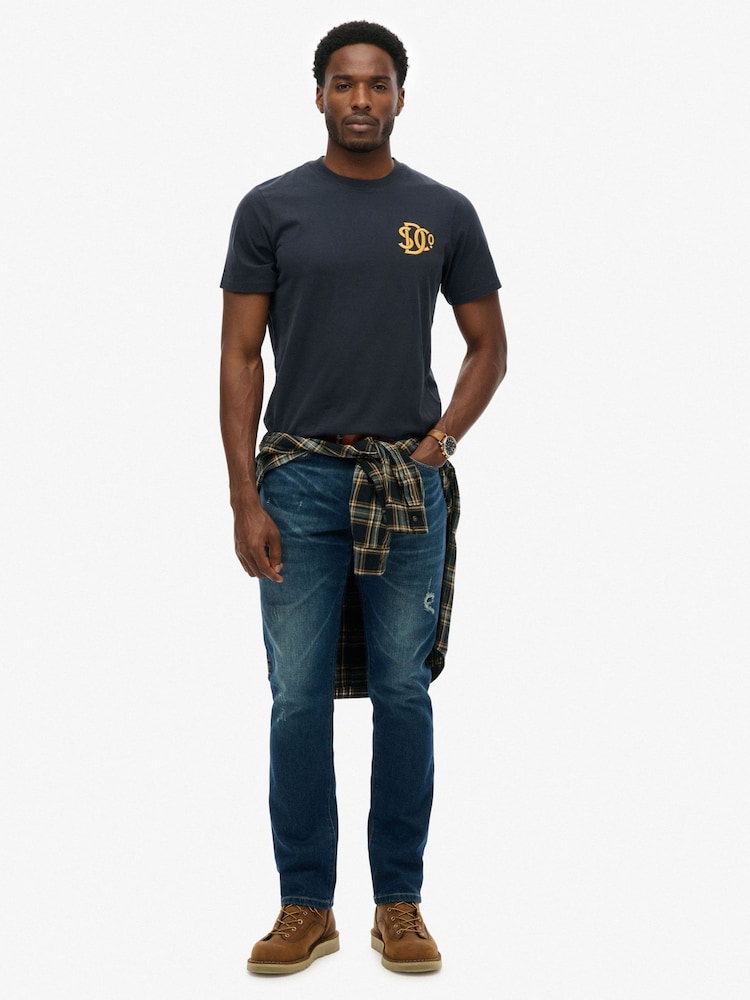 Superdry Blue Sd&co Neon Relaxed T-Shirt - Image 2 of 5