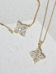 Jon Richard Gold Tone Crystal Clover Bracelet - Image 2 of 4