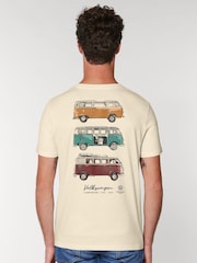 All + Every Cream Volkswagen Transporter Type 2 Campervan 1950 - 1979 Back Print Mens T-Shirt - Image 1 of 4
