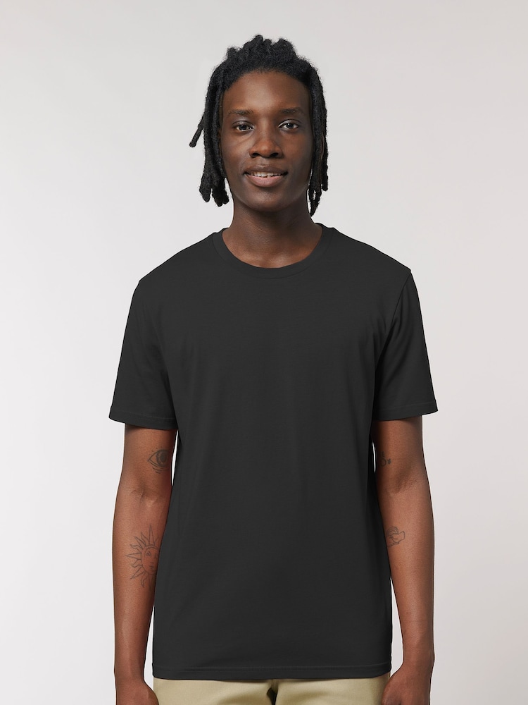 All + Every Black NASA View Of The Earth Back Print Mens T-Shirt - Image 1 of 4