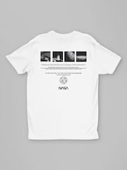 All + Every White NASA Retro Photo Ad The Future Is Now Back Print Mens T-Shirt - Image 3 of 4