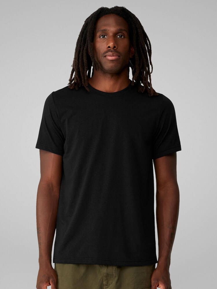 All + Every Black Route 66 70's US Flag Back Print Mens T-Shirt - Image 2 of 4 All + Every Black Route 66 70's US Flag Back Print Mens T-Shirt - Image 2 of 4