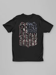 All + Every Black Route 66 70's US Flag Back Print Mens T-Shirt - Image 3 of 4