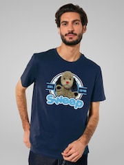 All + Every Blue Sooty Sweep Star Sports Badge Mens T-Shirt - Image 2 of 4