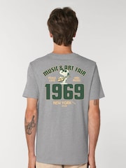 All + Every Grey Peanuts Music And Art Fair 1969 Back Print Mens T-Shirt - Image 2 of 4