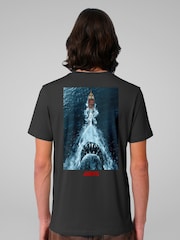 All + Every Black Jaws Following The Orca Back Print Mens T-Shirt - Image 2 of 4