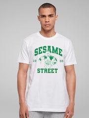 All + Every White Sesame Street Green College Sports 1969 Mens T-Shirt - Image 1 of 4