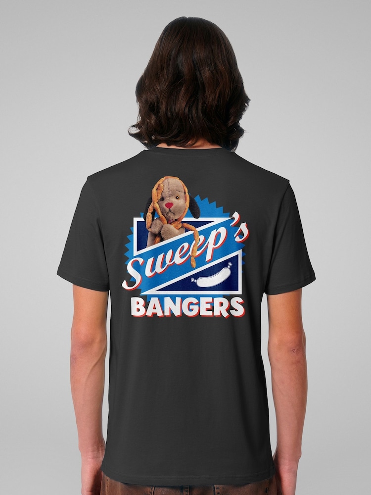 All + Every Black Sooty Sweep's Bangers Back Print Mens T-Shirt - Image 2 of 4