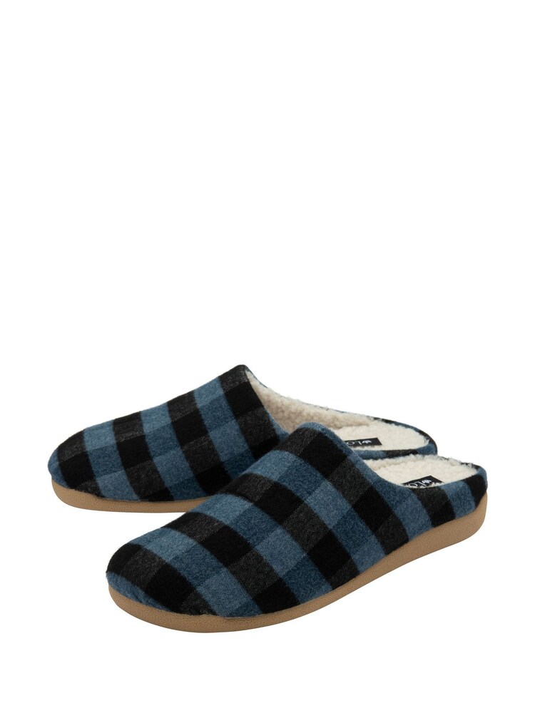 Lotus Blue Textile Mule Slippers - Image 2 of 4 Lotus Blue Textile Mule Slippers - Image 2 of 4