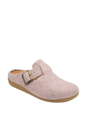 Lotus Pink Textile Mule Slippers - Image 1 of 4