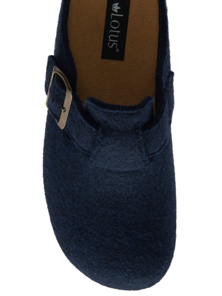 Lotus Blue Textile Mule Slippers - Image 4 of 4 Lotus Blue Textile Mule Slippers - Image 4 of 4